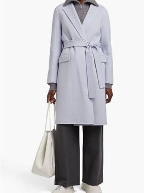 Theory Grey/Blue Robe Coat